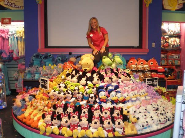 Jen onstage at the Disney Store, 2014