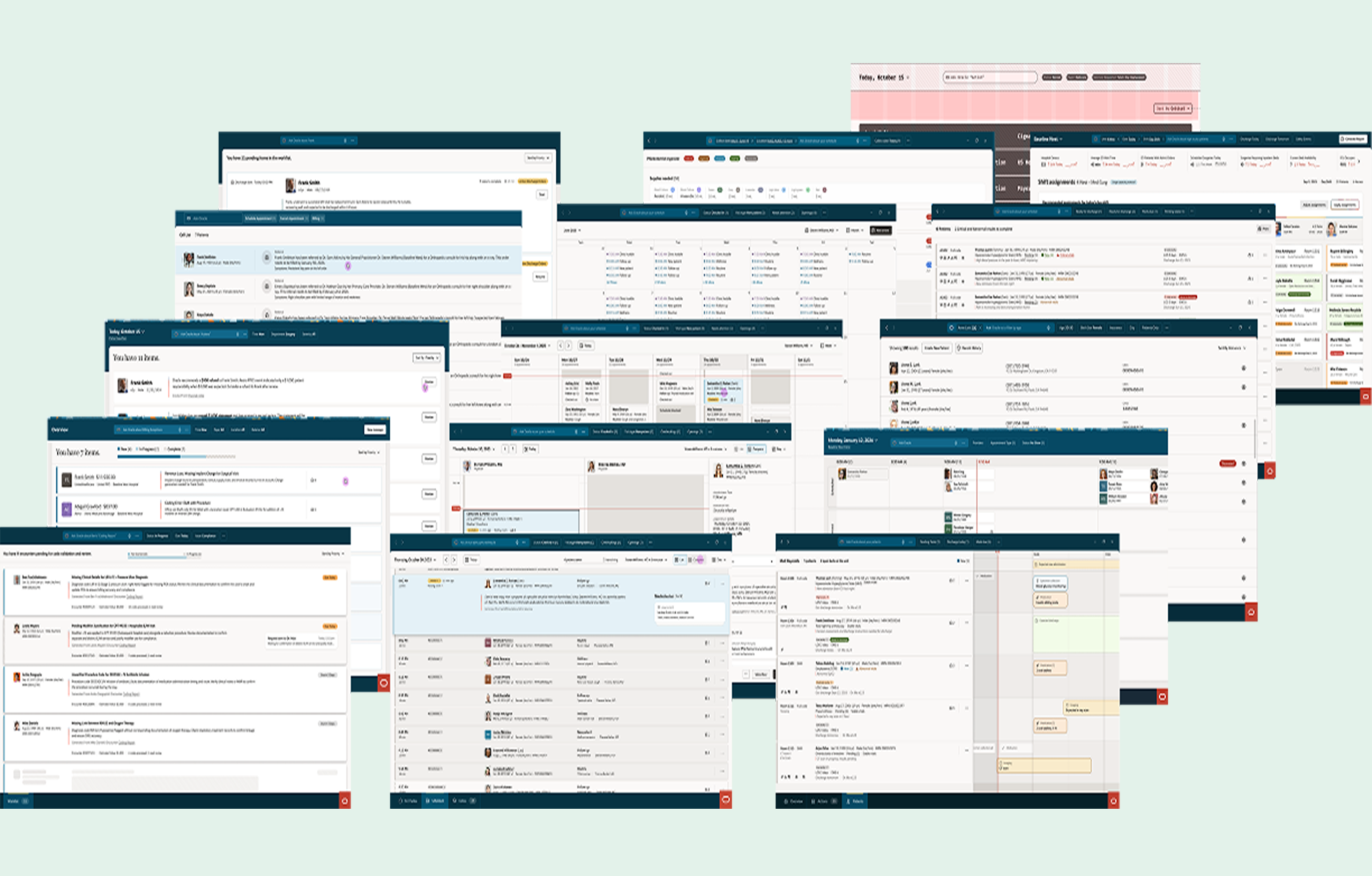 16 high fidelity mockups used in analysis collection